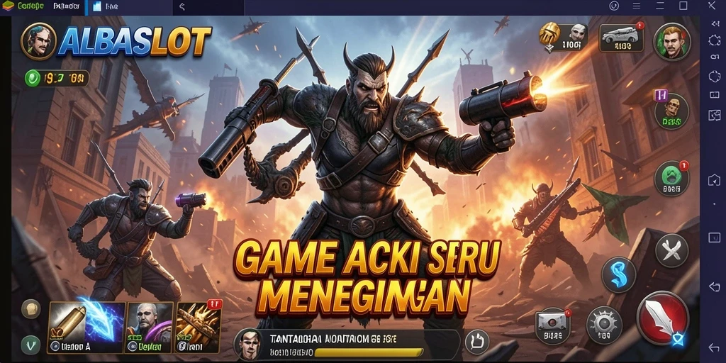 Screenshot gameplay ALBASLOT menampilkan aksi yang seru dan mendebarkan.