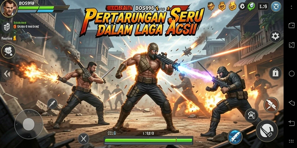 Tampilan gameplay BOS898 yang penuh aksi dan intensitas.