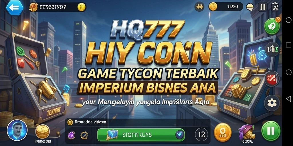 Screenshot menampilkan gameplay menarik HQ777 dengan elemen Tycoon.