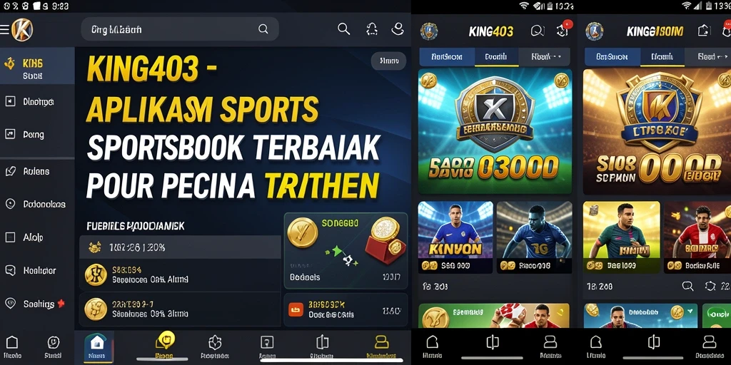 Tampilan layar utama KING403 dengan berbagai pilihan taruhan olahraga.