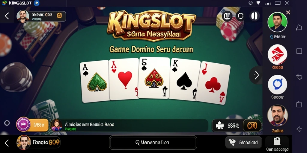 Screenshot gameplay KINGSLOT yang menampilkan momen seru permainan Domino.