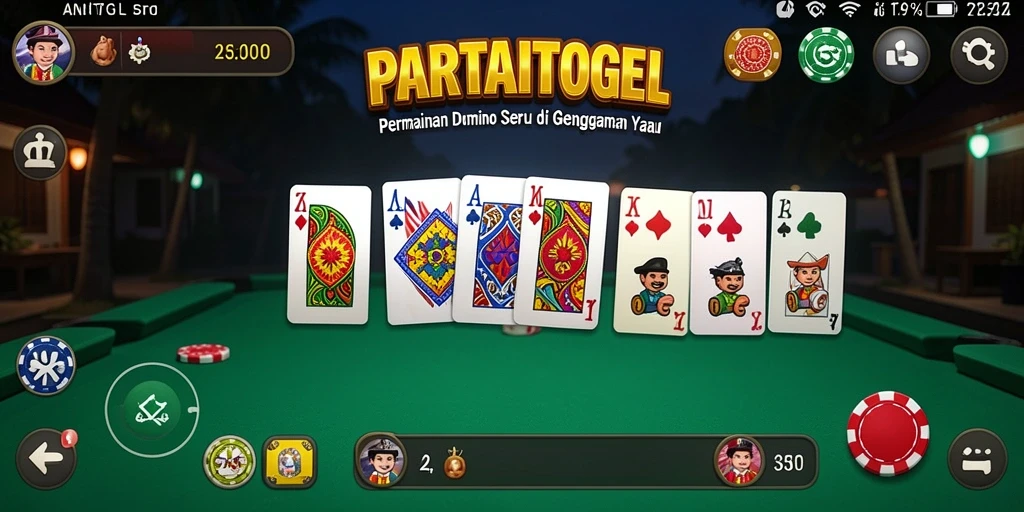 Tampilan gameplay Domino yang seru dan penuh warna.