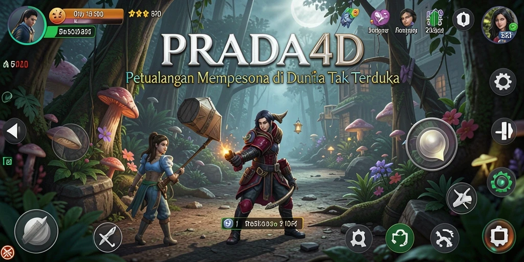 Tampilan menarik dari gameplay petualangan PRADA4D yang penuh aksi.