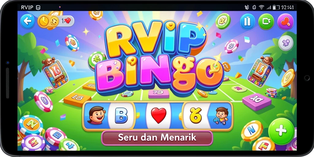 Tampilan gameplay Bingo yang penuh warna dan menarik di RVIP.