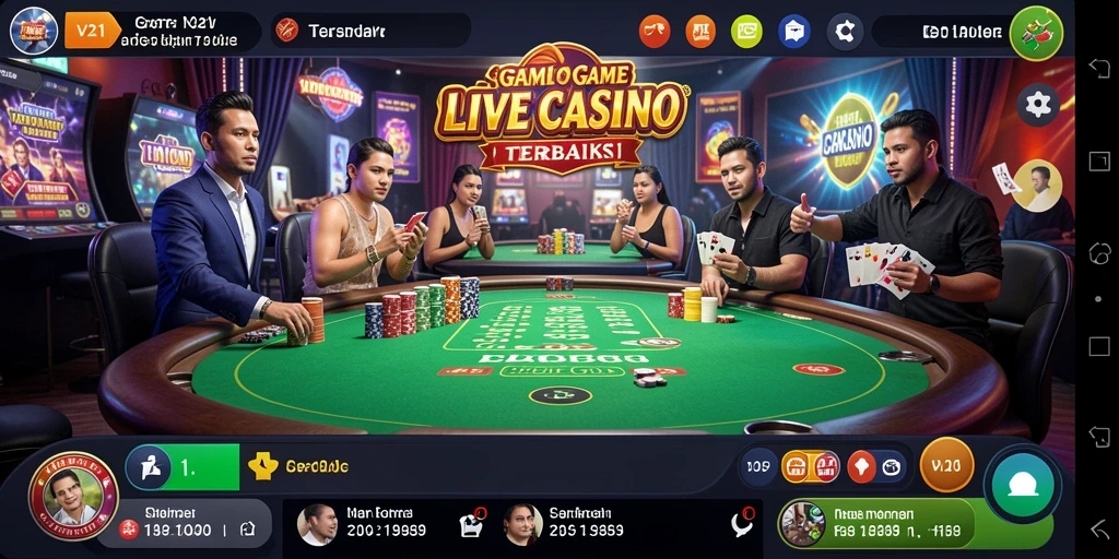 Tampilan gameplay Live Casino yang menarik dan interaktif.