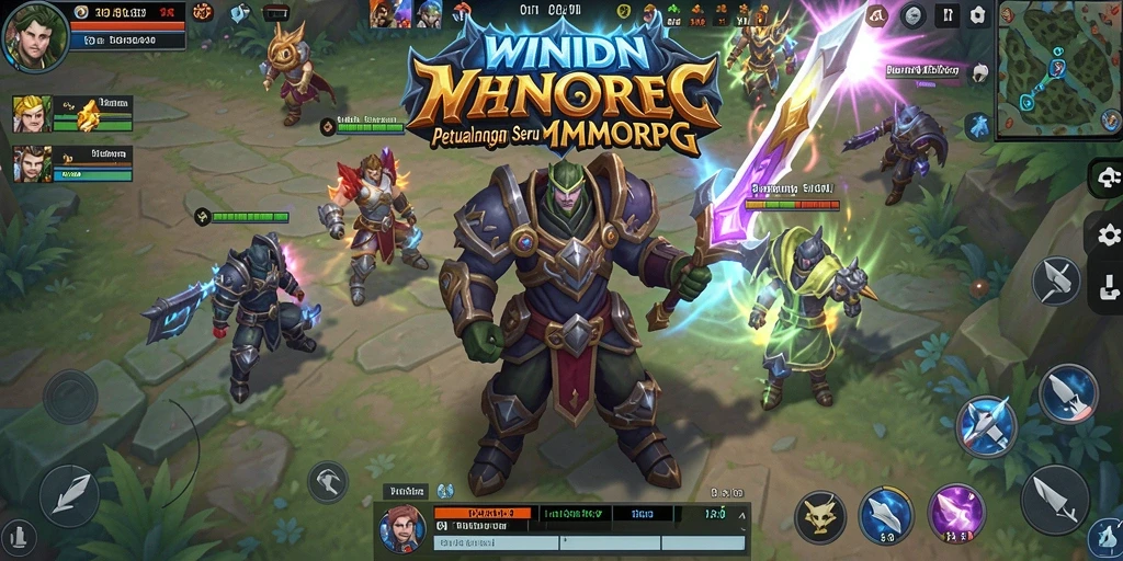 Tampilan gameplay seru dalam dunia MMORPG WINIDN.